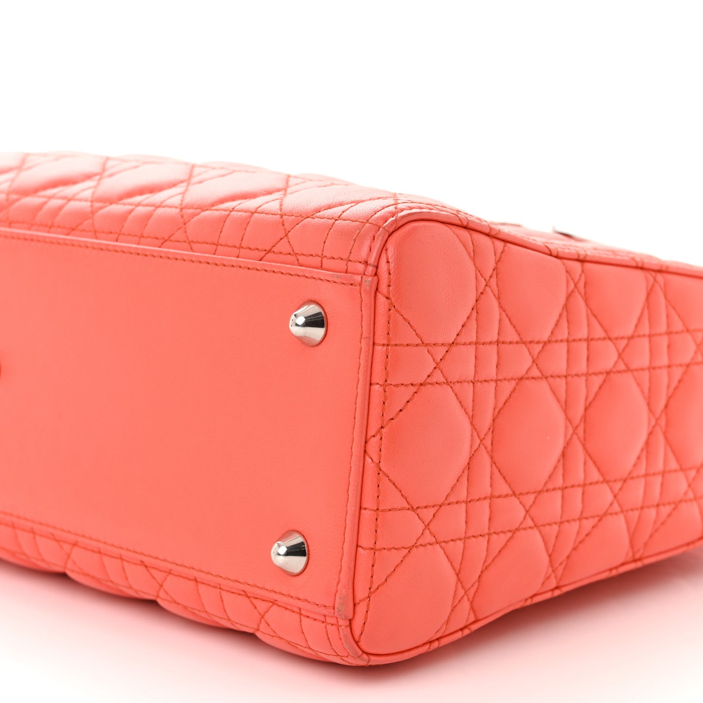Lambskin Cannage Large Lady Dior Coral