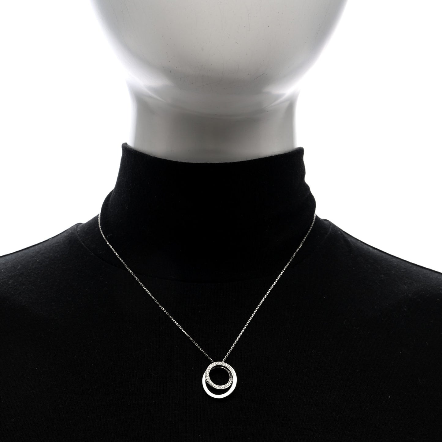 18K White Gold Diamond Etincelle De Cartier Pendant Necklace