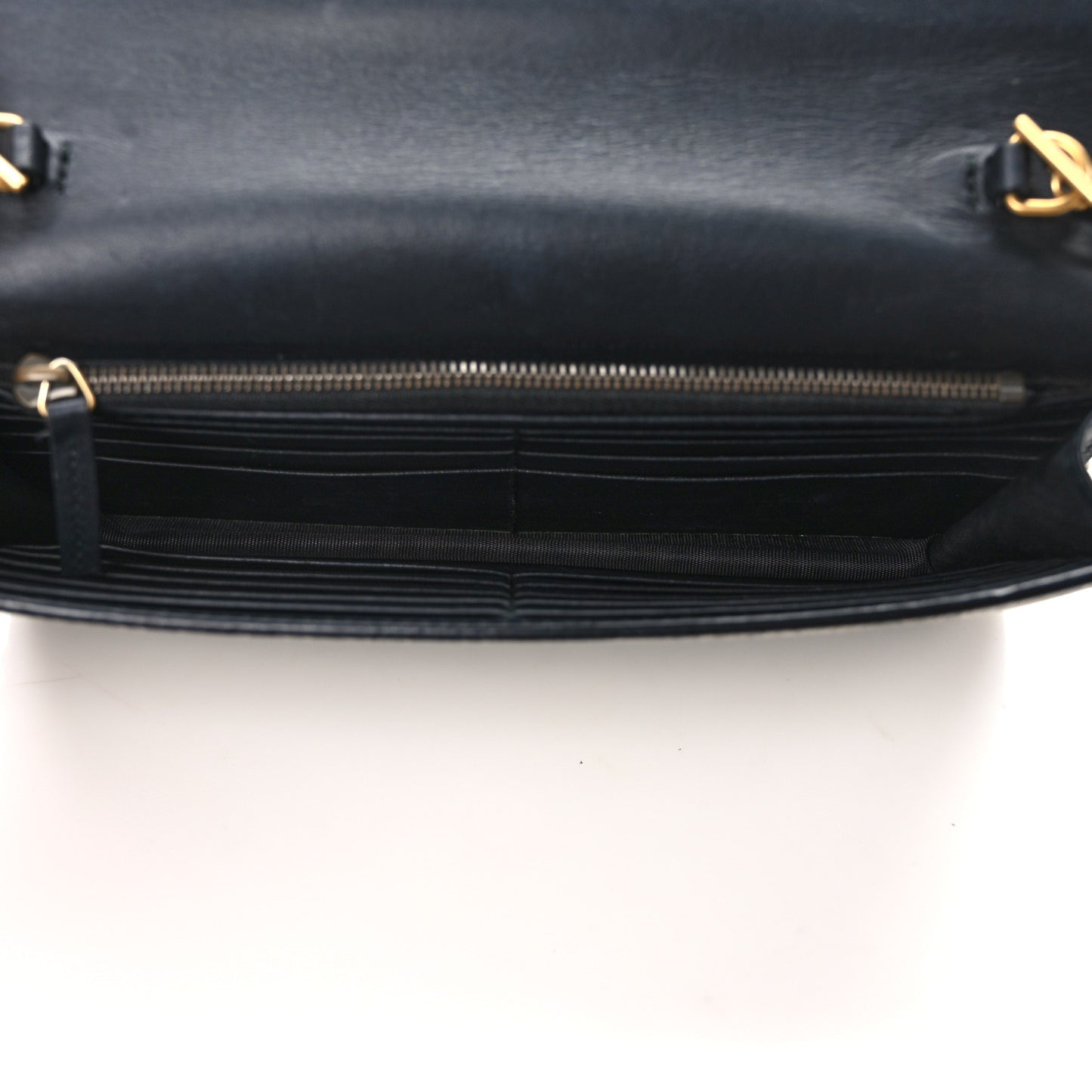 GG Supreme Monogram Mini Peony Pearly Wallet on Chain Black