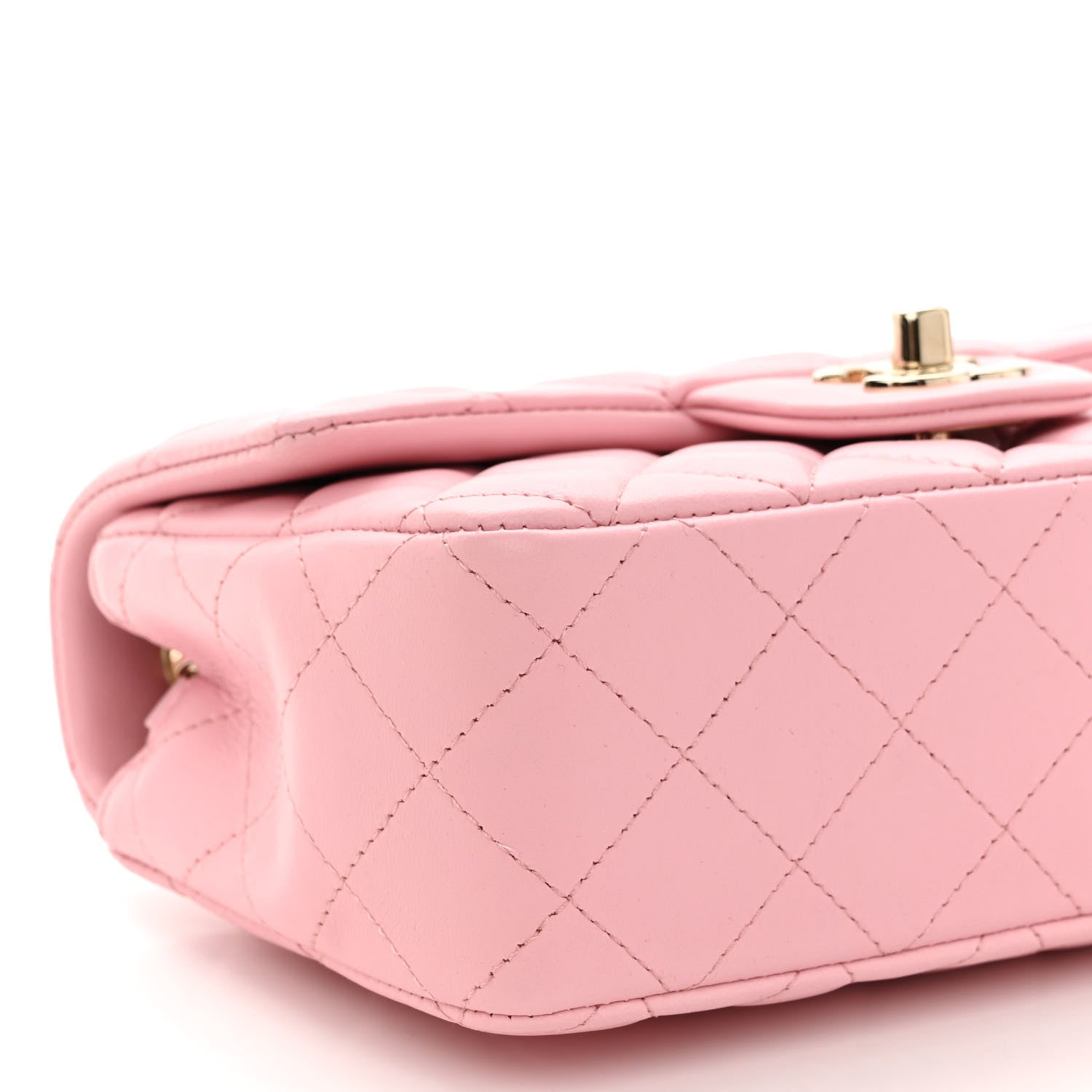 Chanel Lambskin Quilted Mini Rectangular Flap Pink 9 of 10