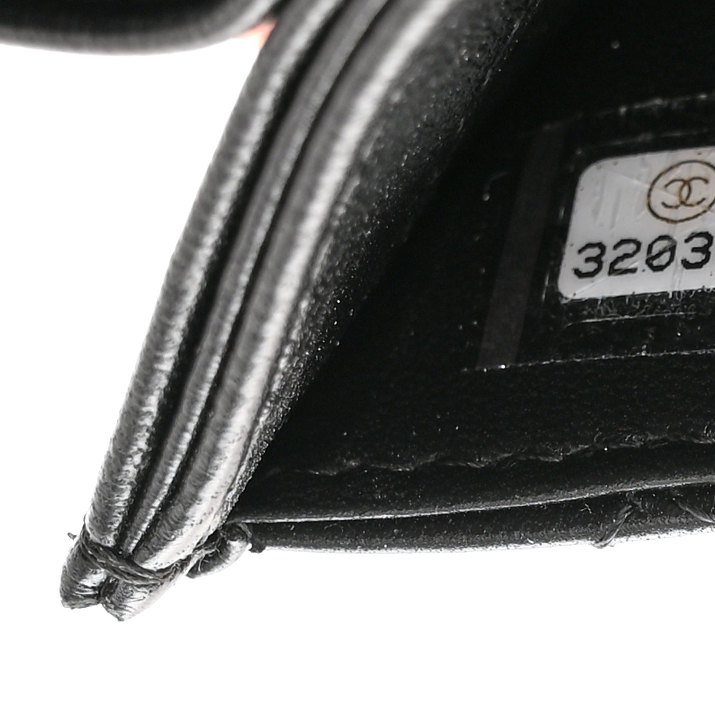 Lambskin Quilted Flap Card Holder With Cuff Black