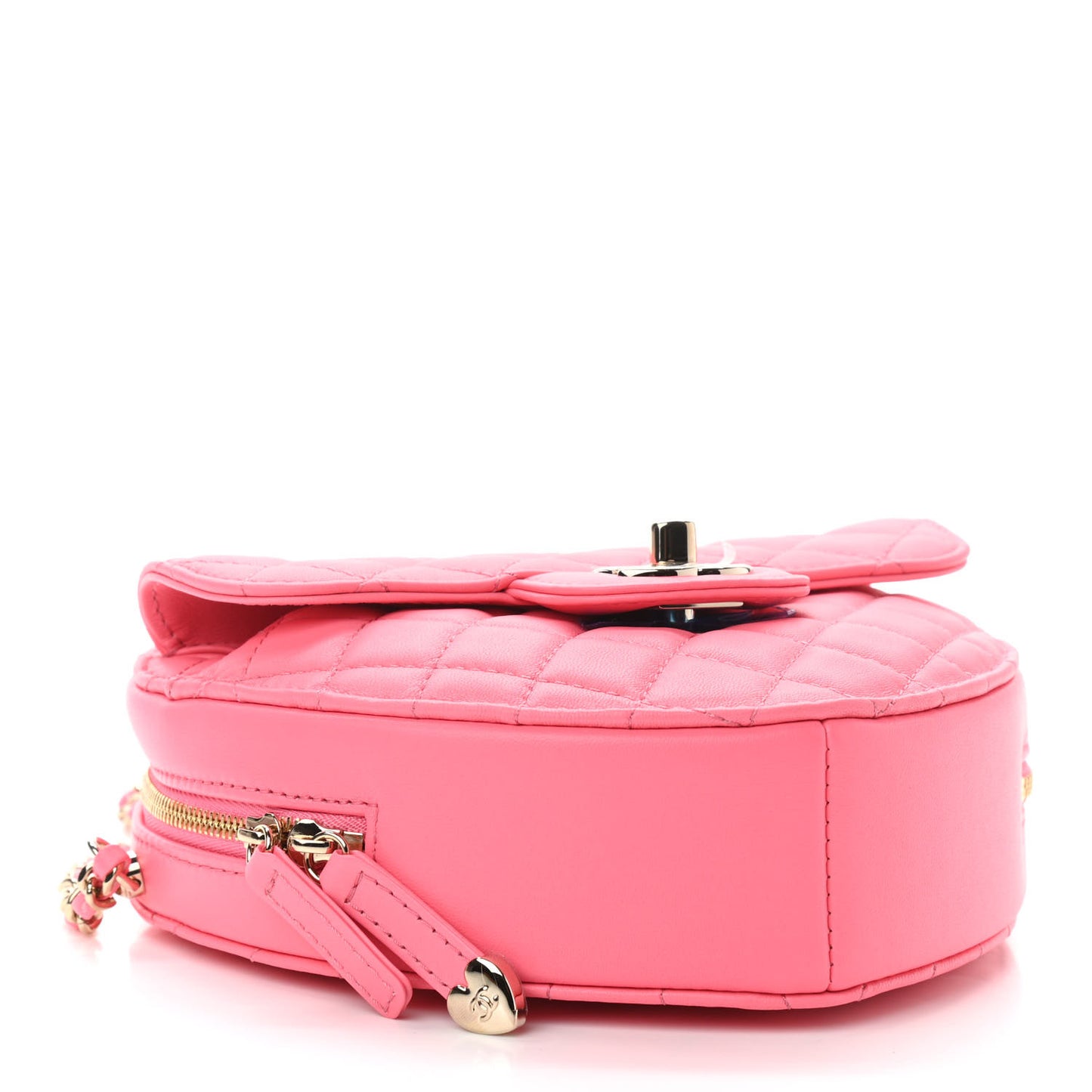 Lambskin Quilted CC In Love Heart Bag Pink