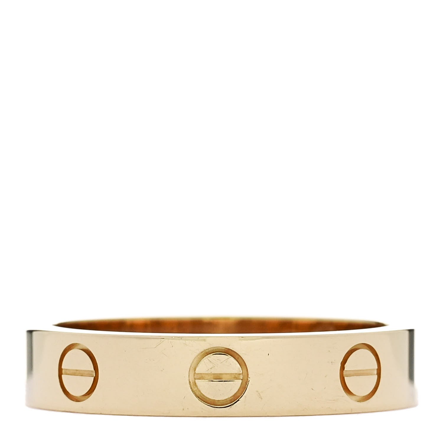 Cartier 18K Yellow Gold Diamond 4mm LOVE Wedding Band Ring 53 6.25 3 of 4