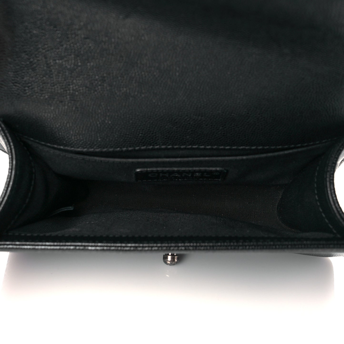 Caviar Quilted Small Boy Flap Black