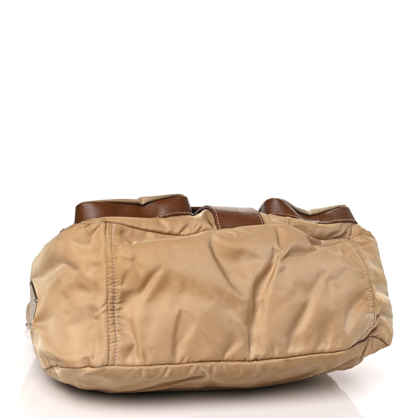Tessuto Nylon Messenger Bag Beige