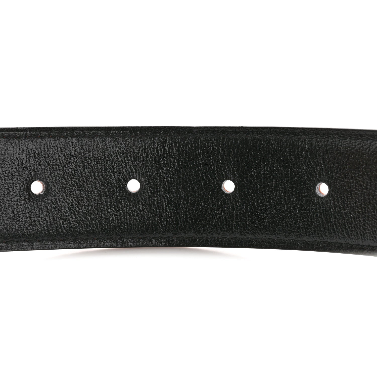 Hermes Box Togo 32mm Striee H Belt 85 Black Orange 5 of 5