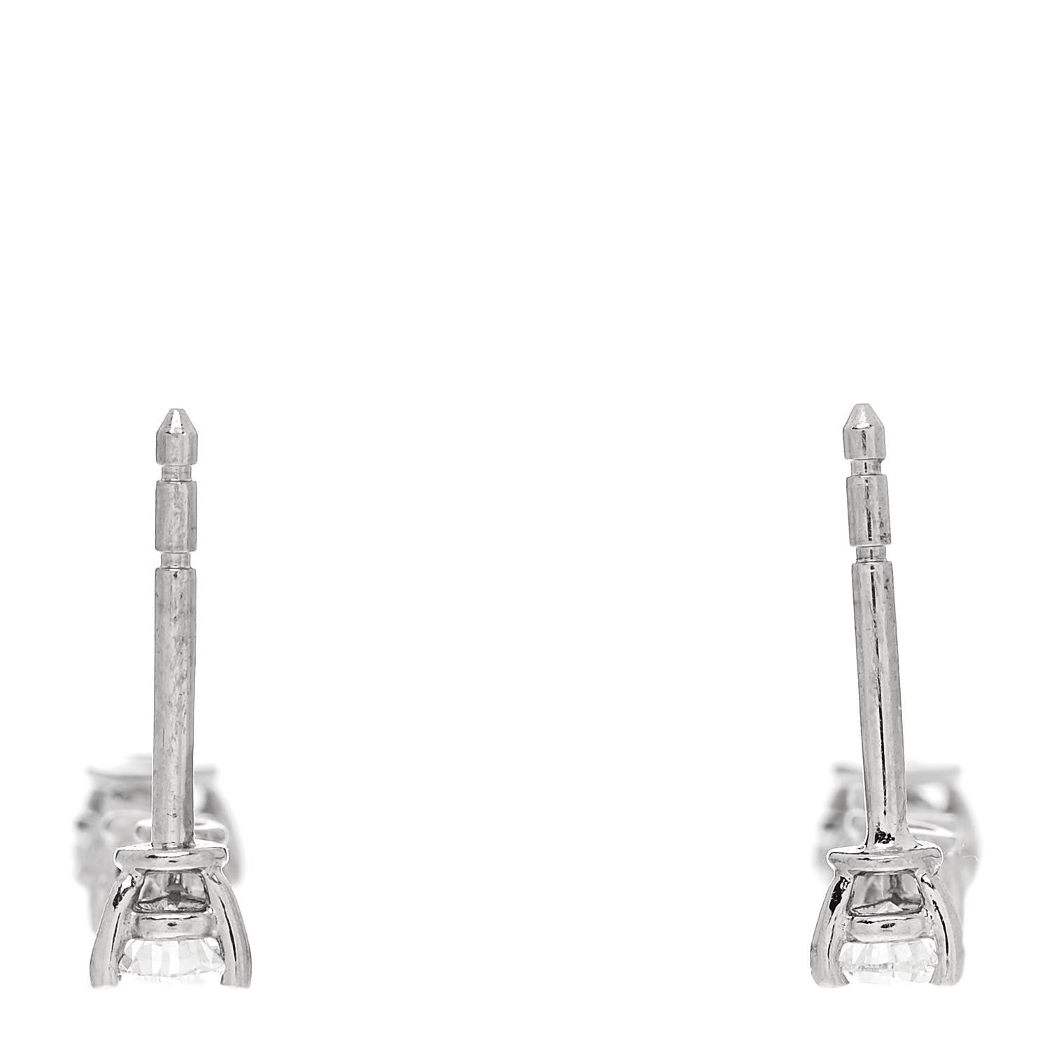 Parker & West by FASHIONPHILE Platinum Diamond Pear Round Cut Drop Earrings 3 of 6