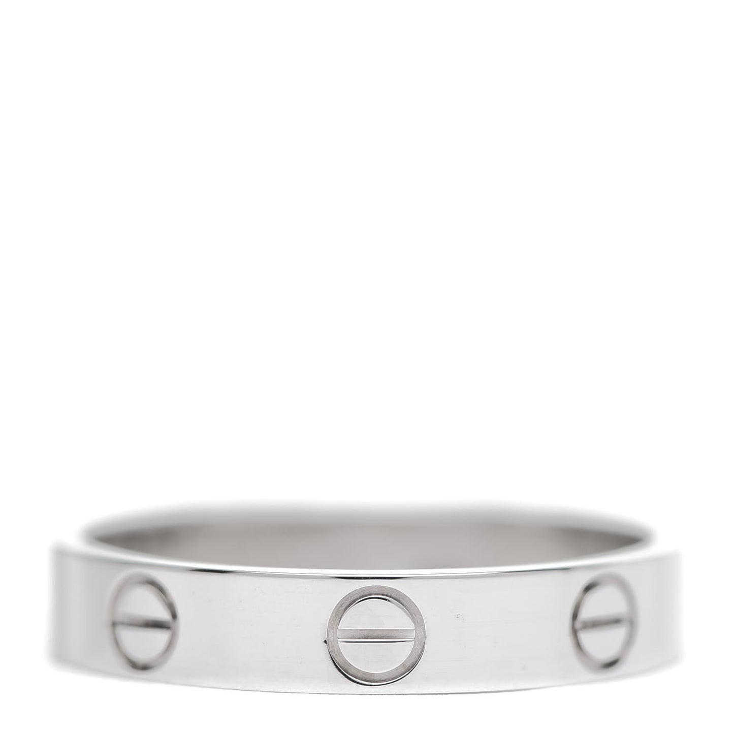 18K White Gold 3.5mm LOVE Wedding Band Ring 54 6.75