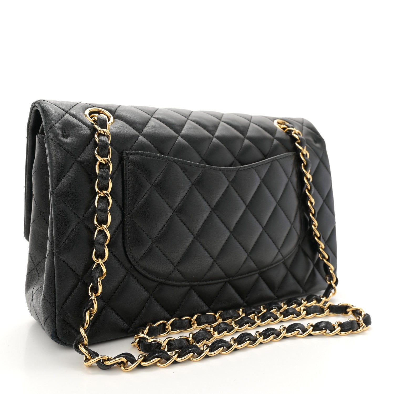 Chanel Lambskin Quilted Medium Double Flap Black 3 of 12