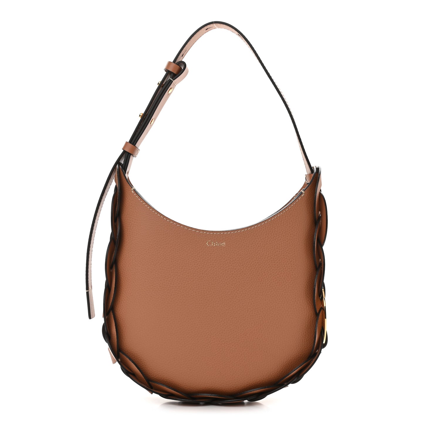 Small Grain Smooth Calfskin Small Darryl Hobo Muted Brown