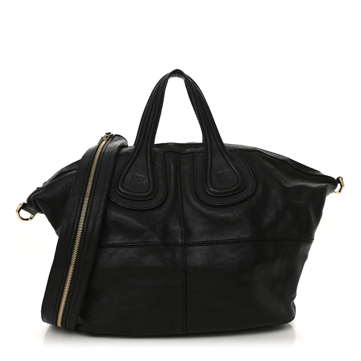Waxy Grained Calfskin Medium Nightingale Black