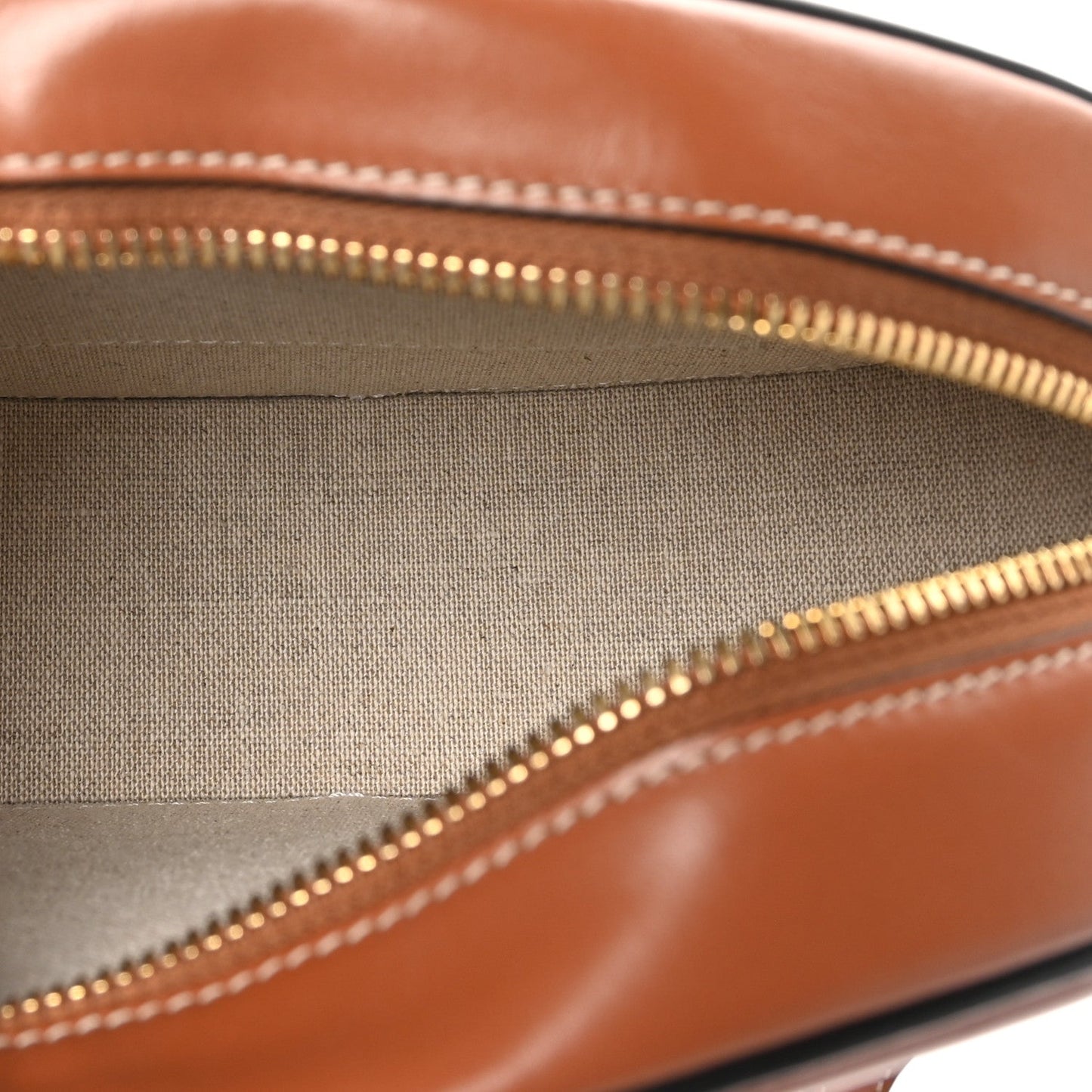 Calfskin Straw Triomphe Oval Purse Crossbody Natural Tan