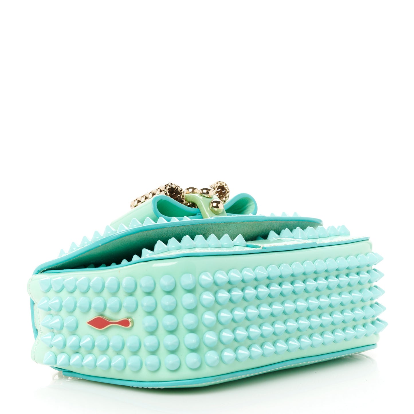 Patent Spiked Sweety Charity Crossbody Bag Opaline