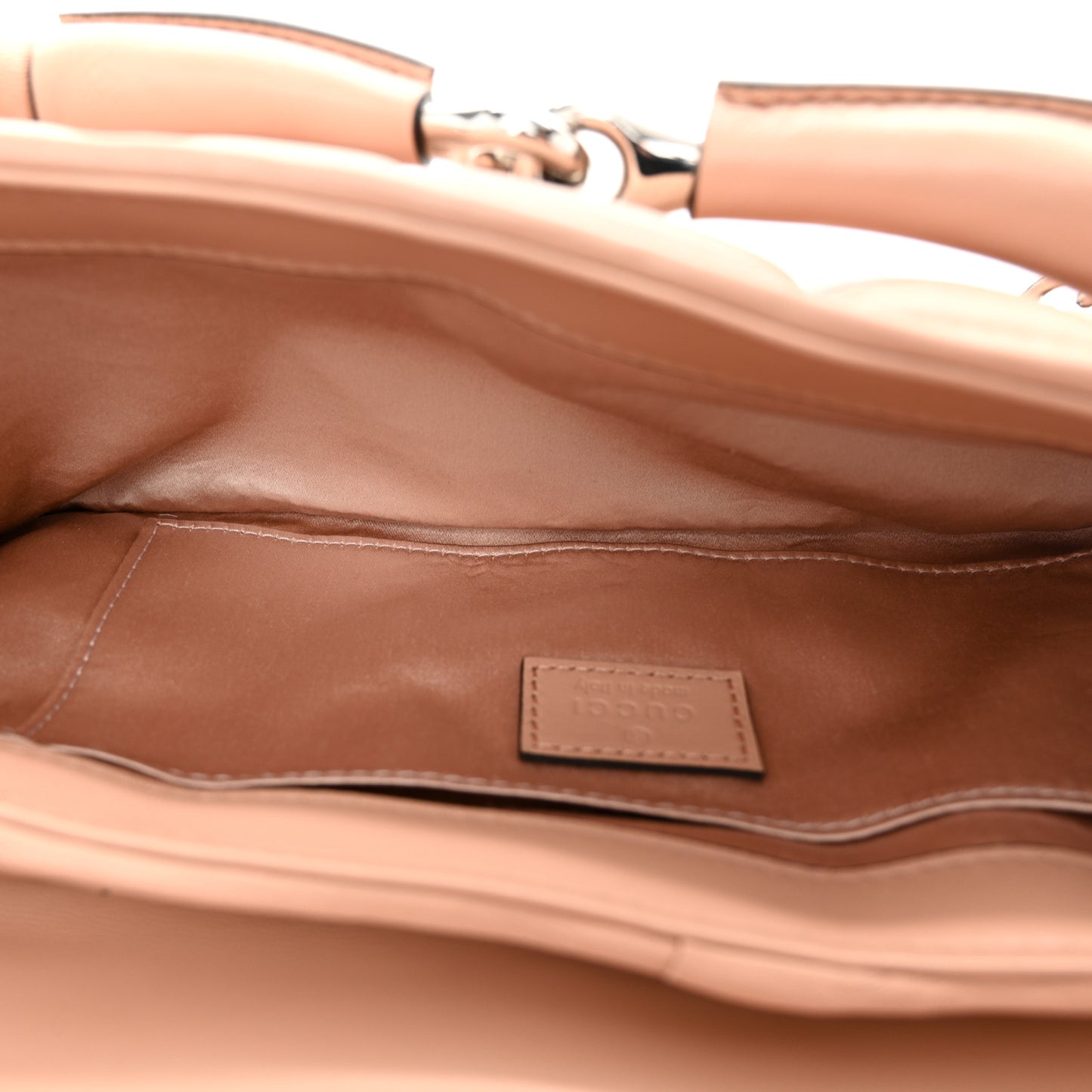 Nappa Vertical Matelasse Medium Maxi Horsebit Chain Shoulder Bag Pink Sand