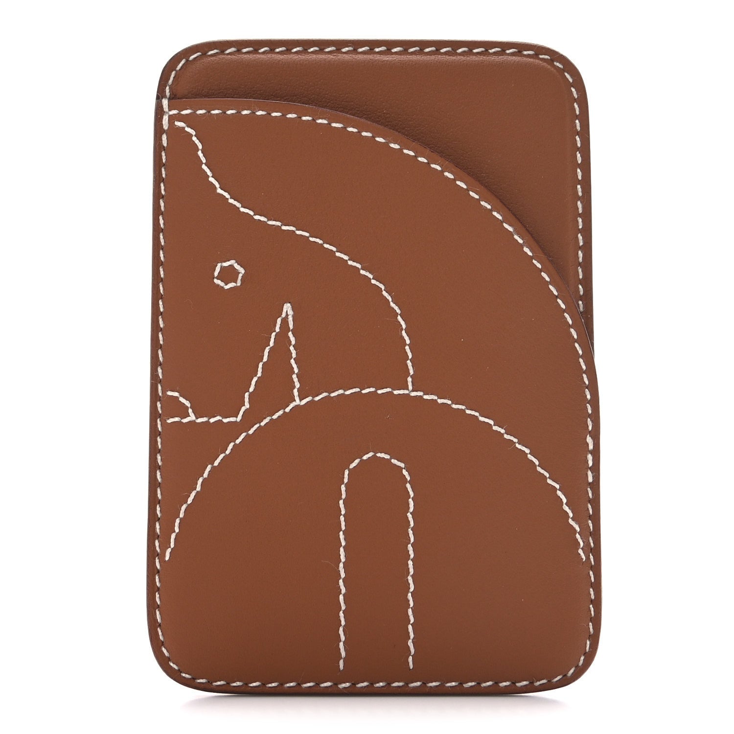 Hermes Swift Stitched Cheval MagSafe Card Holder Gold 1714580