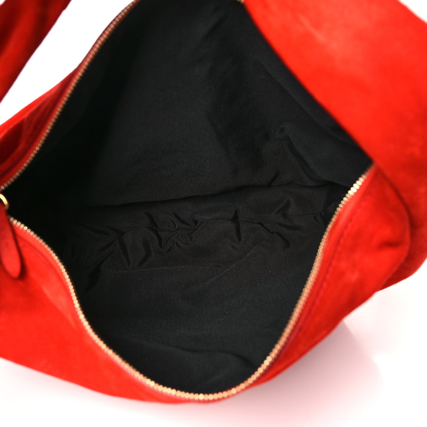 Suede Calfskin Medium Olivia Hobo Scarlet