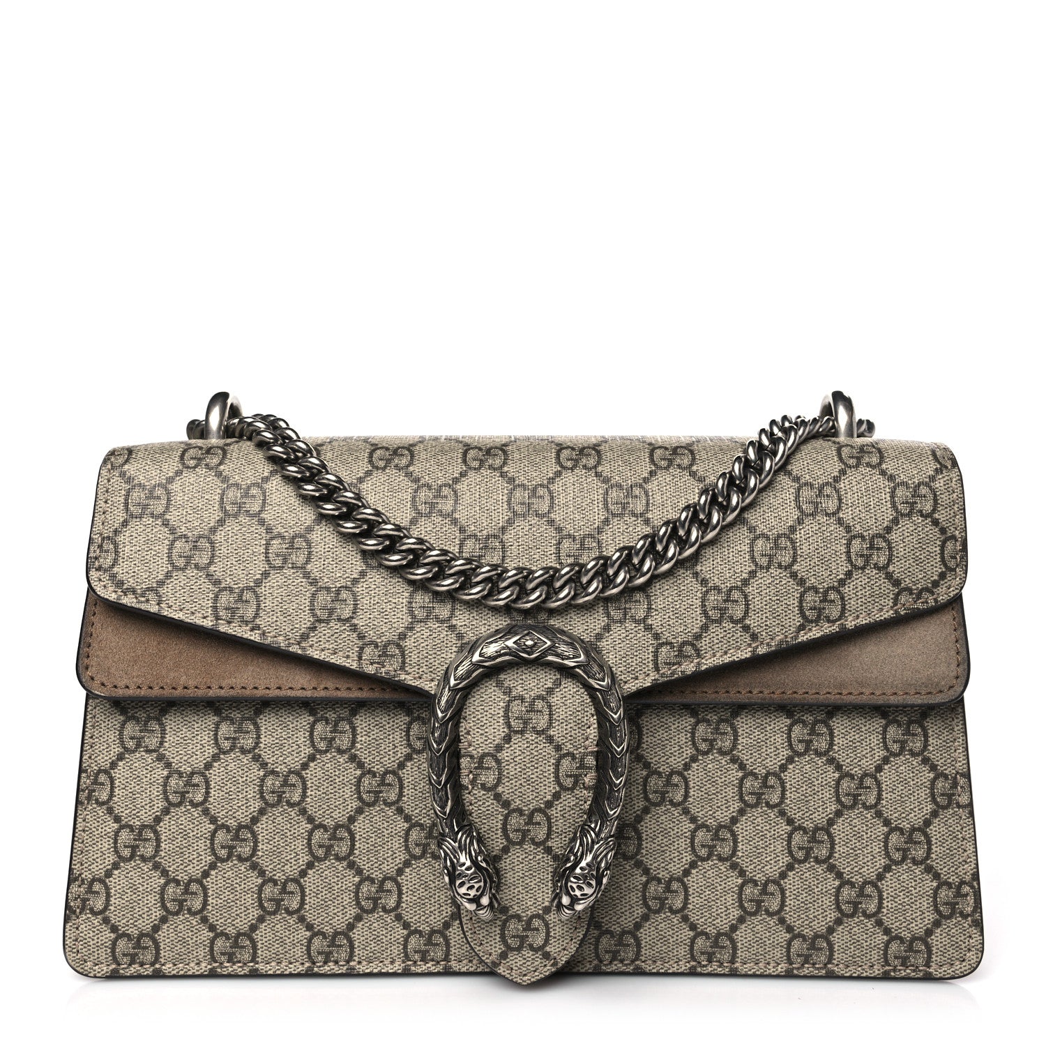 Gucci GG Supreme Monogram Small Dionysus Shoulder Bag Taupe 1 of 10