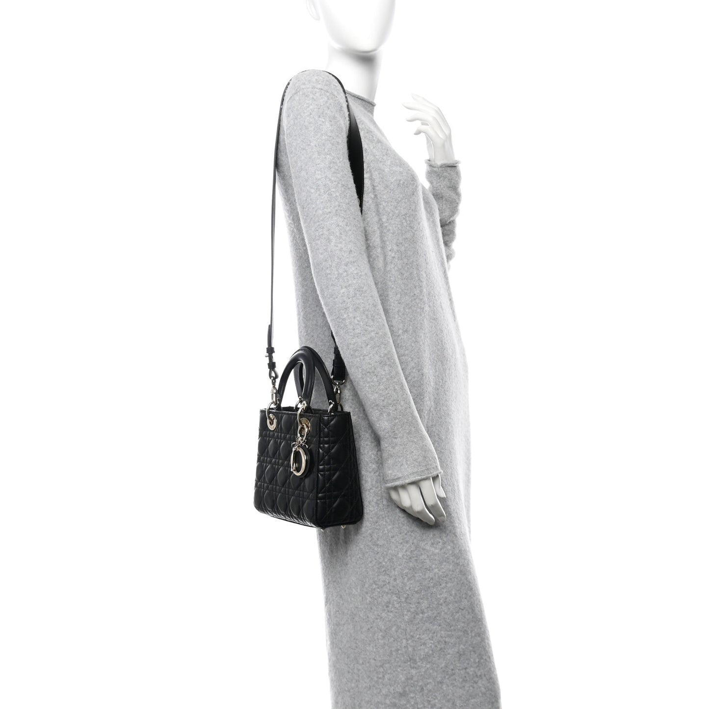 Lambskin Cannage Small My ABCDior Lady Dior Black