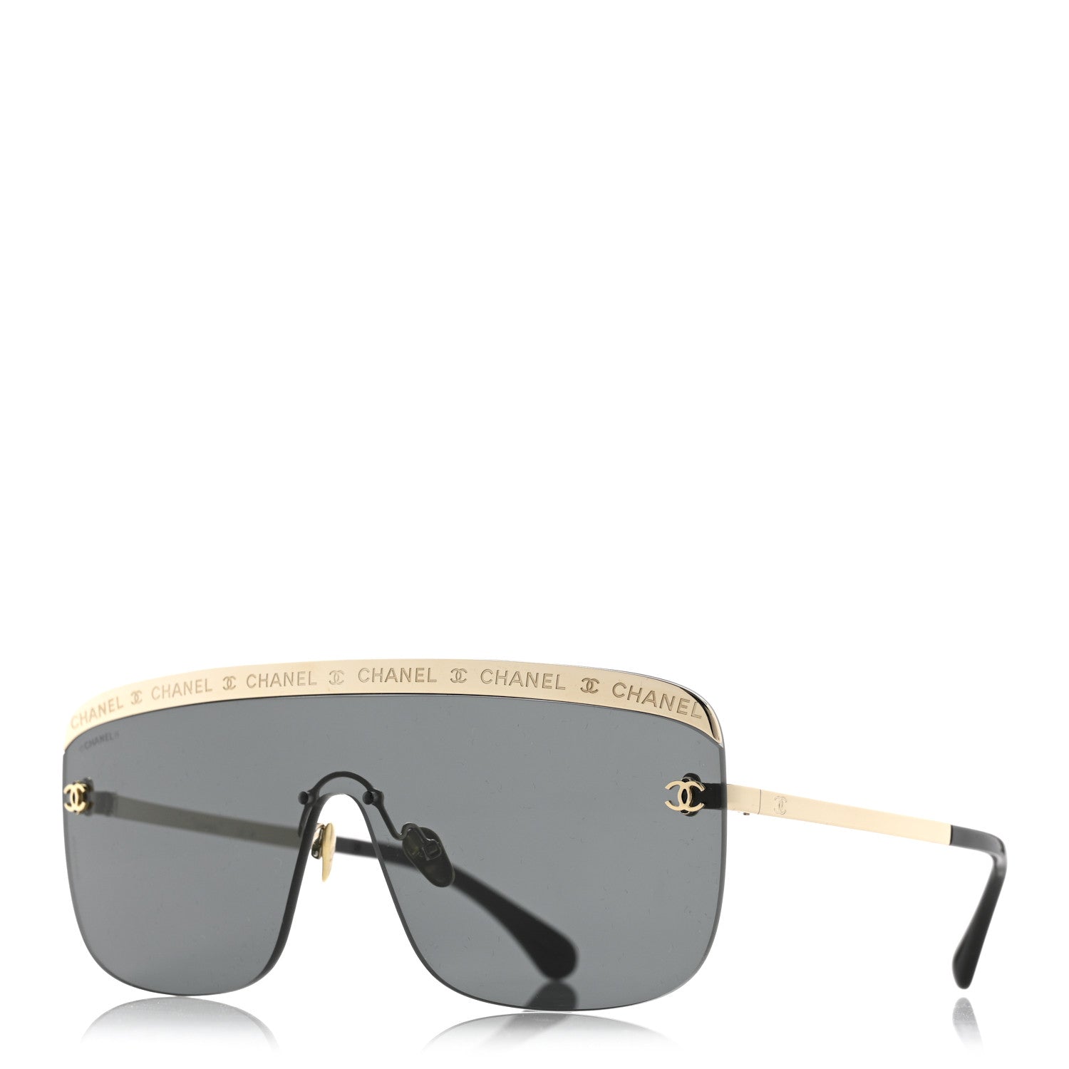 Chanel Metal Shield Sunglasses 71507 Gold 1728409 – FASHIONPHILE