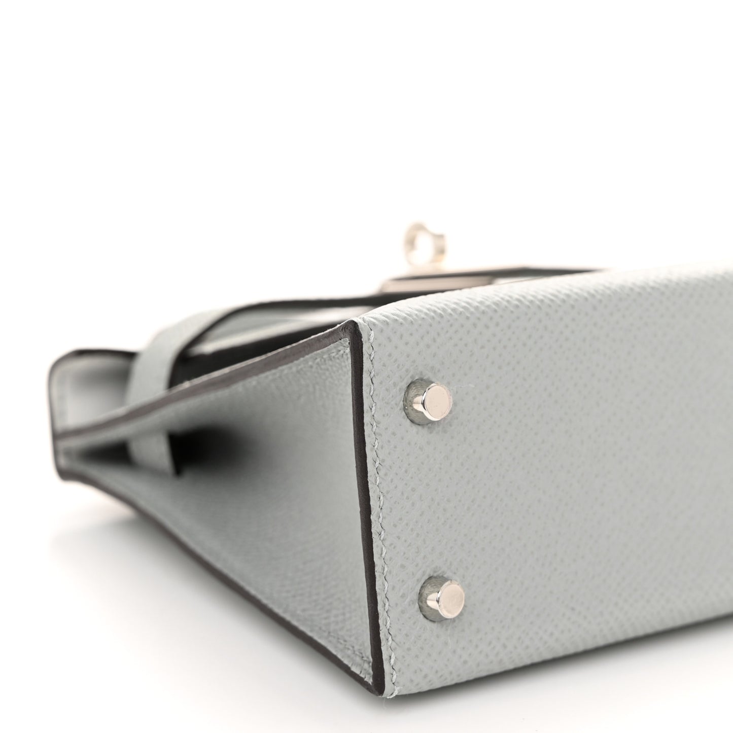 Epsom Mini Kelly Sellier 20 Bleu Glacier