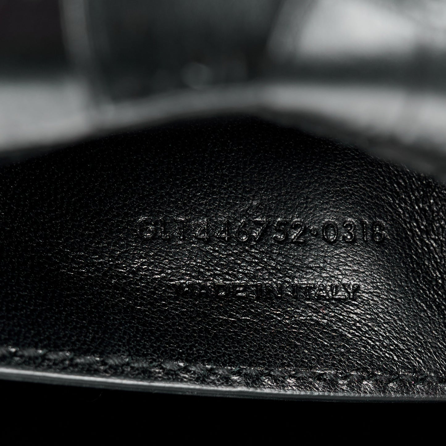 Calfskin Crocodile Embossed Large Classic Monogram Kate Satchel Black