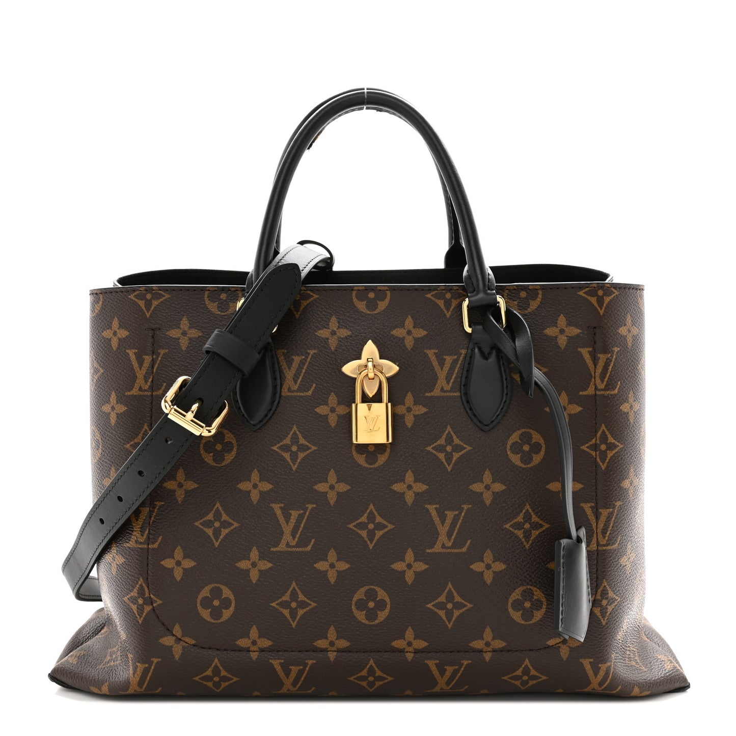 Monogram Flower Tote Black