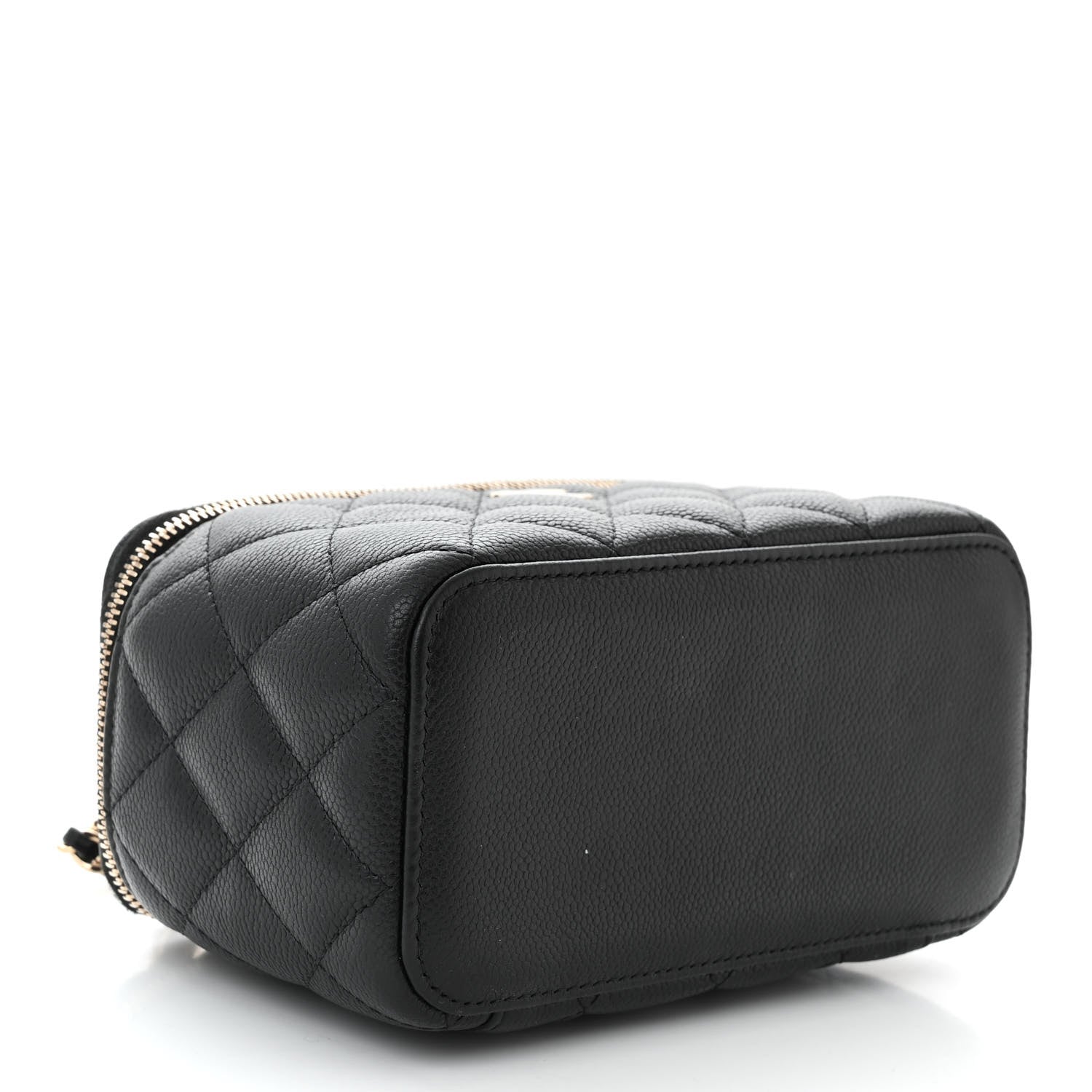 Chanel Caviar Quilted Small Tiny CC Vanity Case With Chain Black 4 of 12