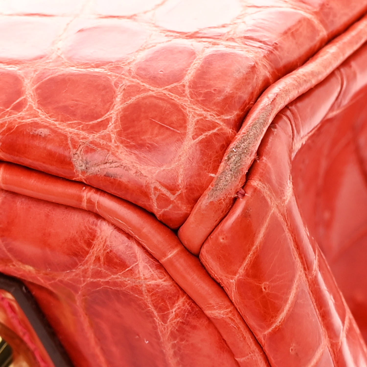 Hermes Shiny Niloticus Crocodile Birkin 30 Sanguine 12 of 15