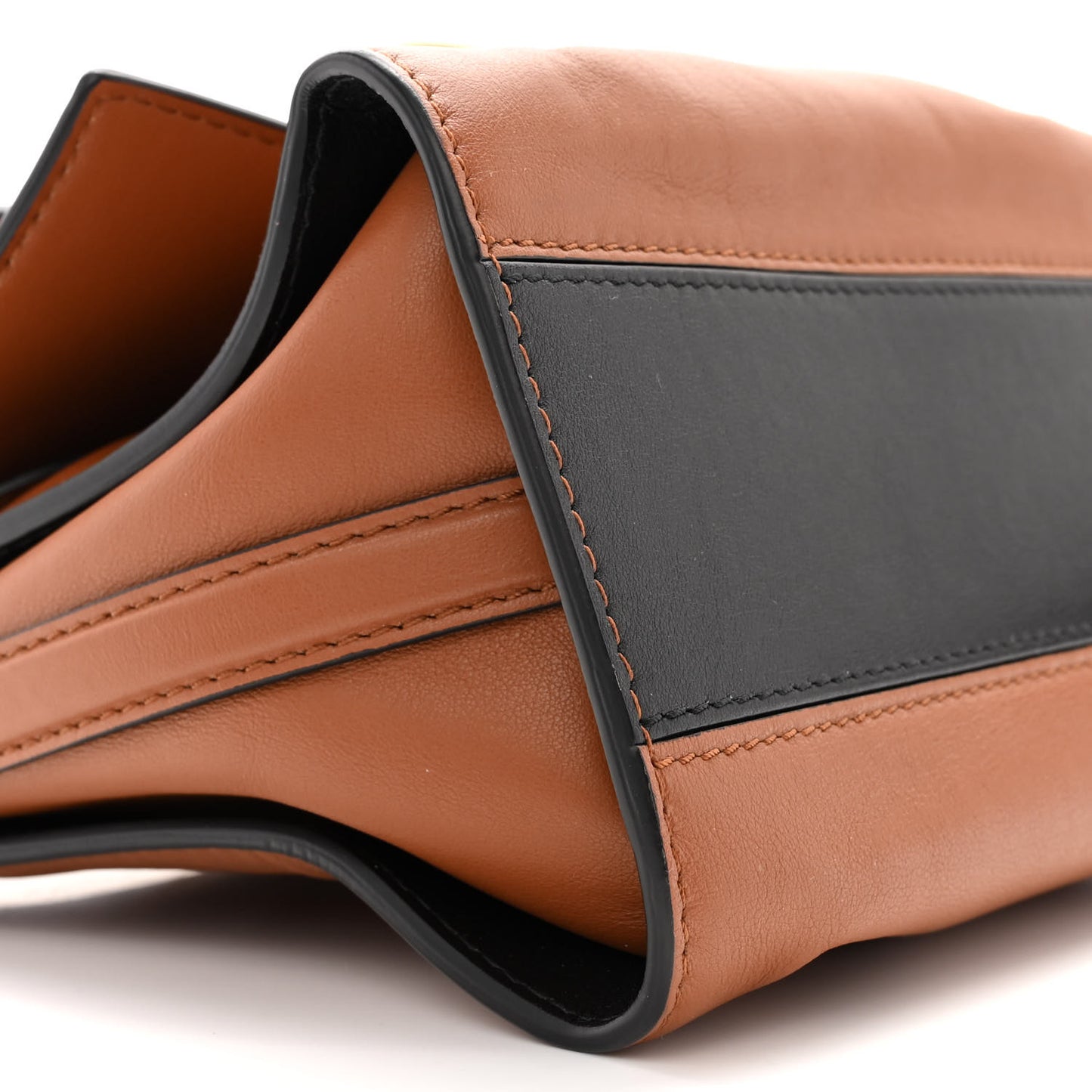 Calfskin Braided The Small The Story Shoulder Bag Brown Black