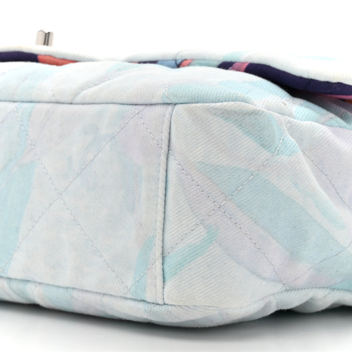 Canvas Quilted Jungle Jeans Flap White Multicolor