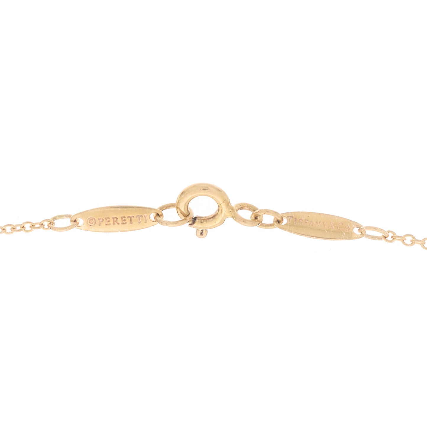 18K Rose Gold 16mm Elsa Peretti Open Heart Pendant Necklace