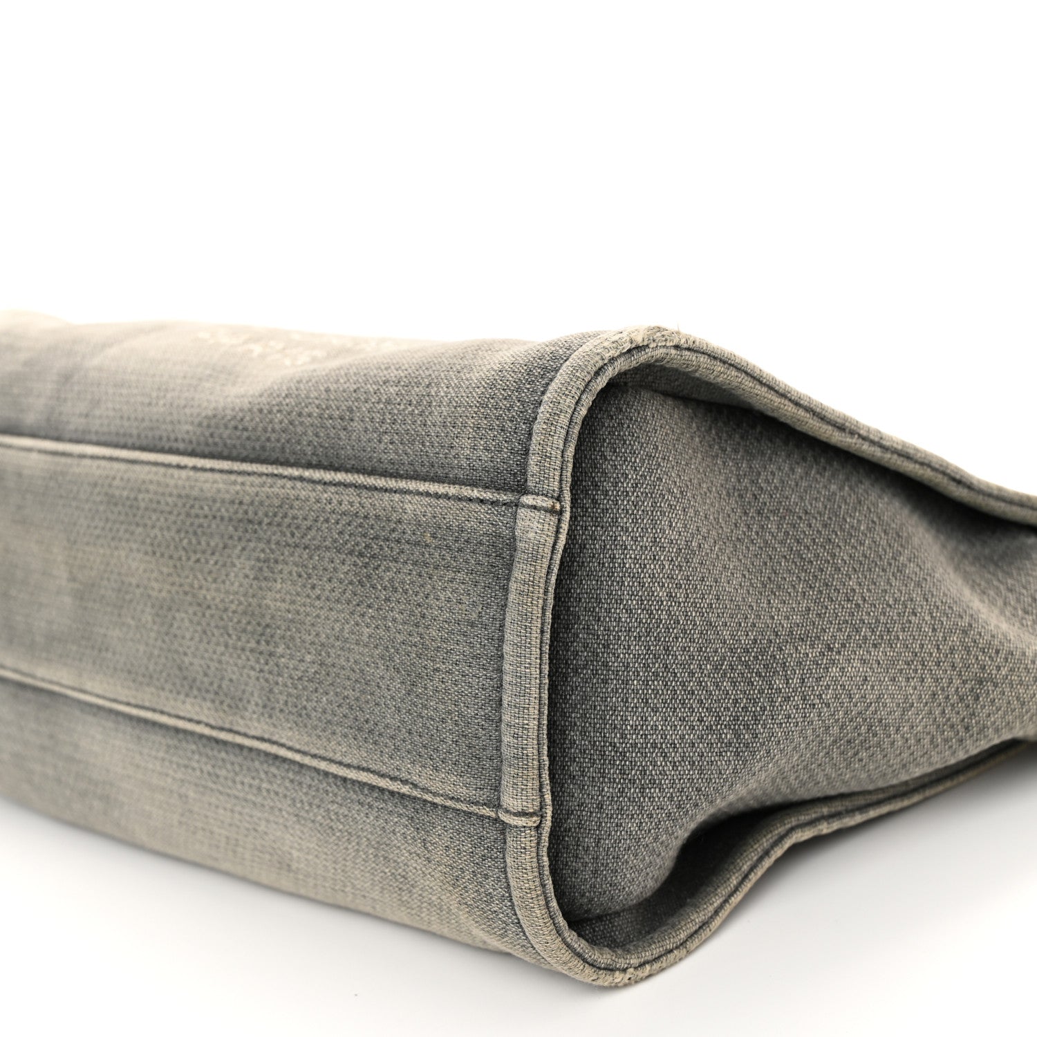 Chanel Canvas Small Deauville Tote Grey 10 of 13