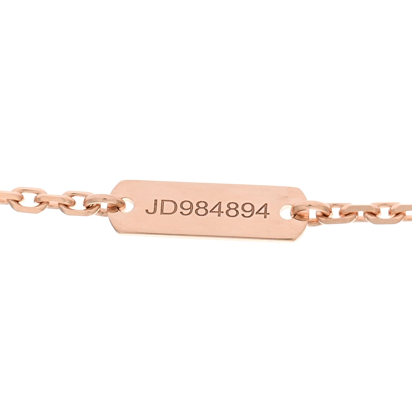18K Rose Gold Diamond Silver Obsidian Vintage Alhambra Pendant Necklace