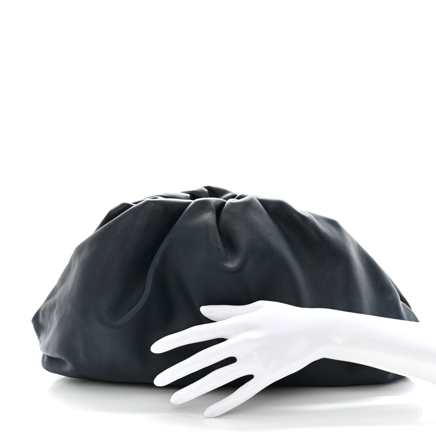 Smooth Butter Calf The Pouch Oversized Clutch Deep Blue