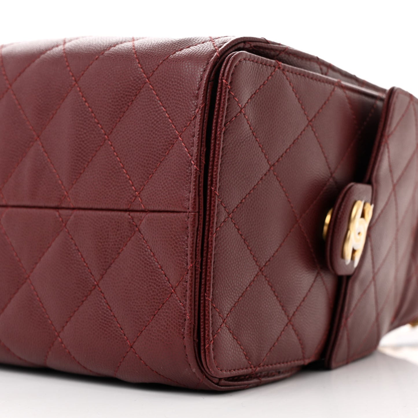 Caviar Quilted Small Chanel 25 Handbag Burgundy