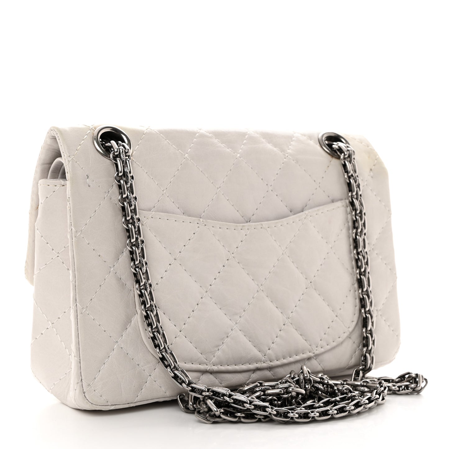 Aged Calfskin 50th Anniversary 2.55 Reissue 224 Flap White