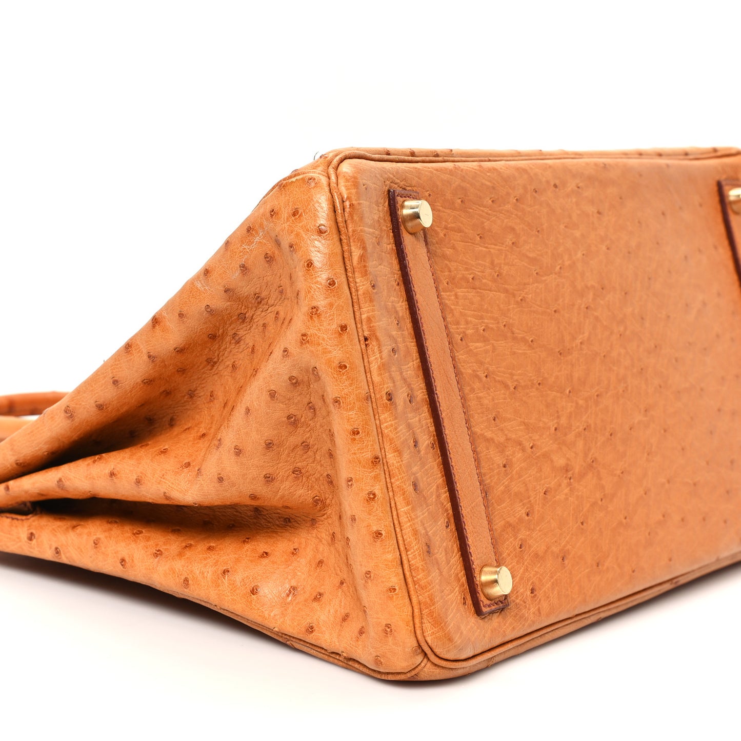 Ostrich Birkin 35 Cognac