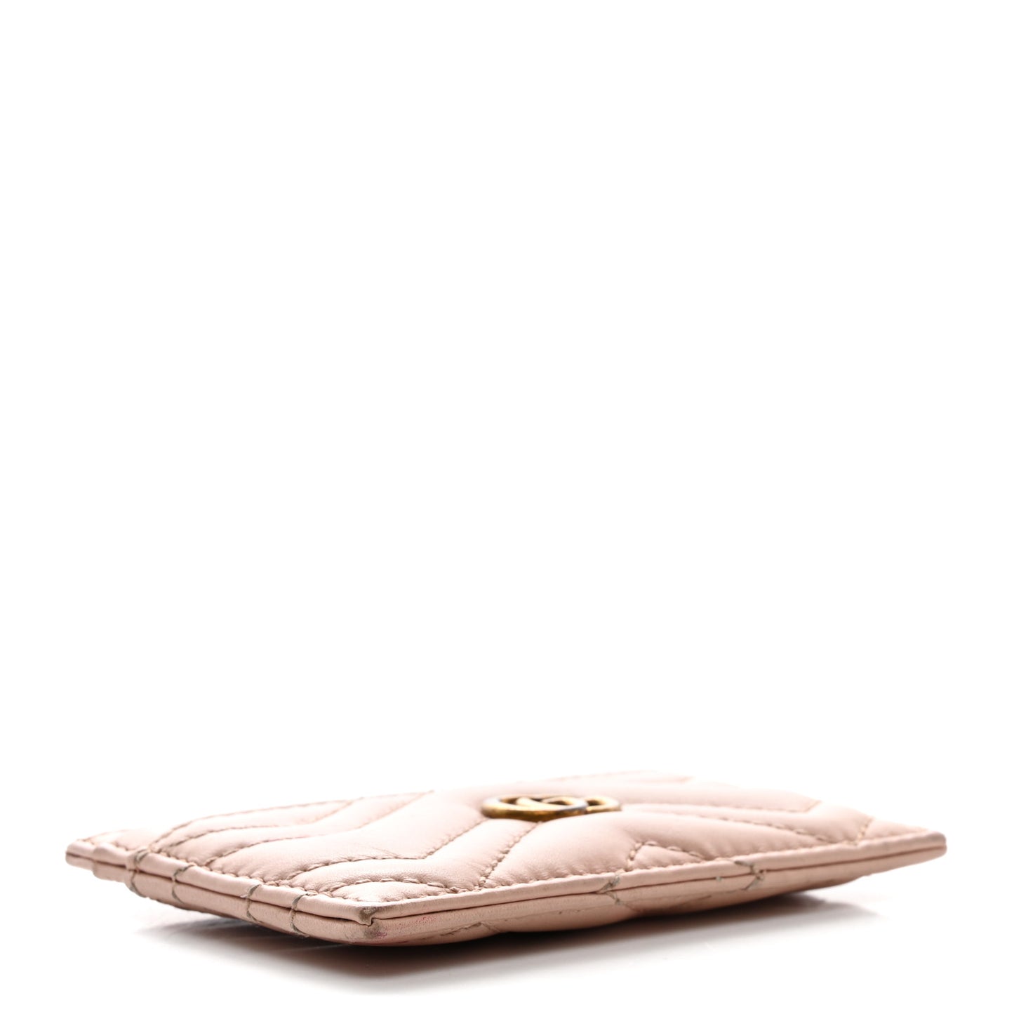 Calfskin Matelasse GG Marmont Card Holder Perfect Pink