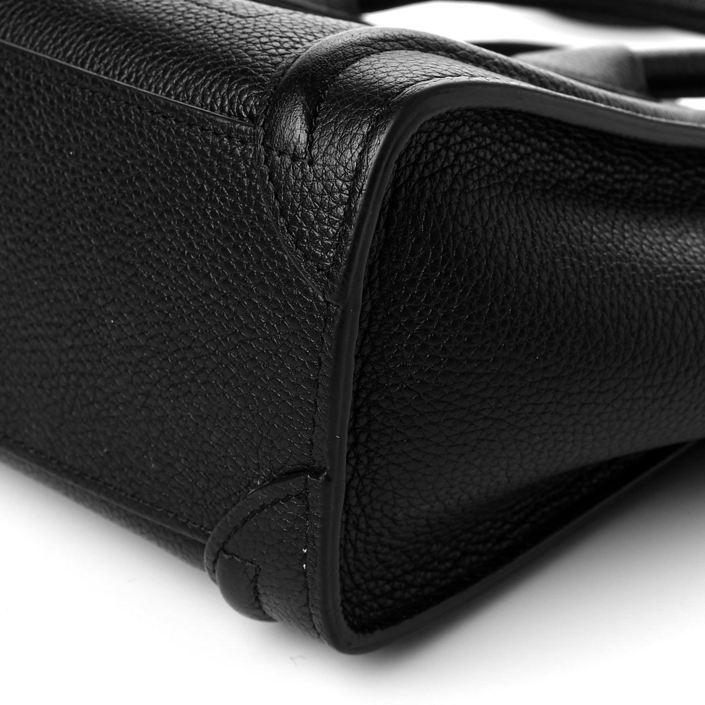 Drummed Calfskin Nano Luggage Black