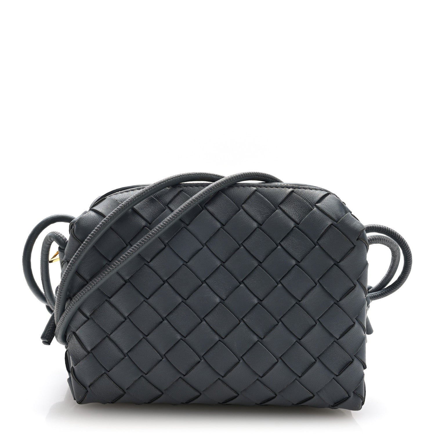 Bottega Veneta Nappa Intrecciato Mini Loop Camera Bag Thunder