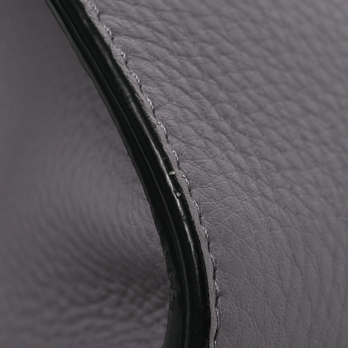 Grained Calfskin Medium Diorever Flap Grey