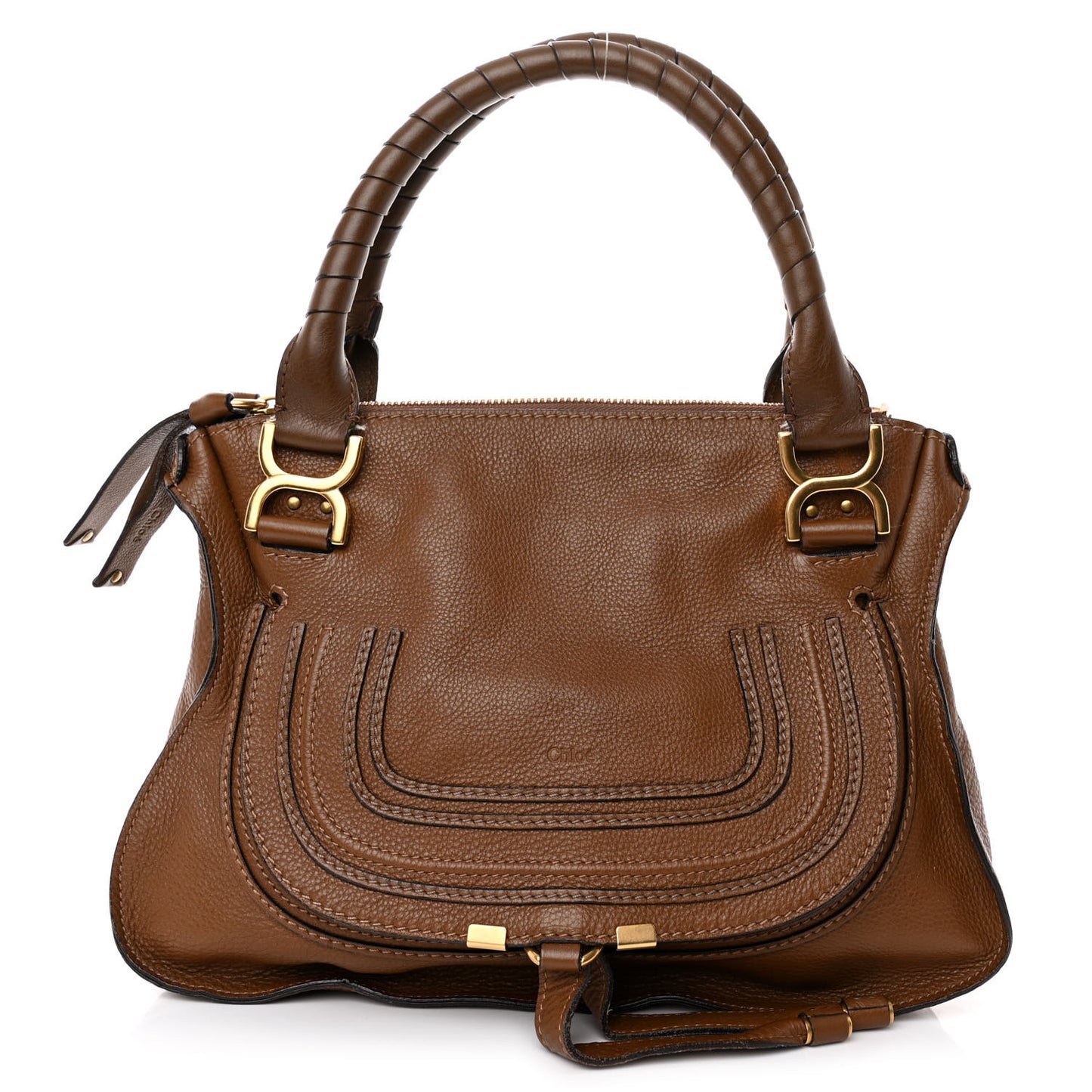 Calfskin Medium Marcie Satchel Tan