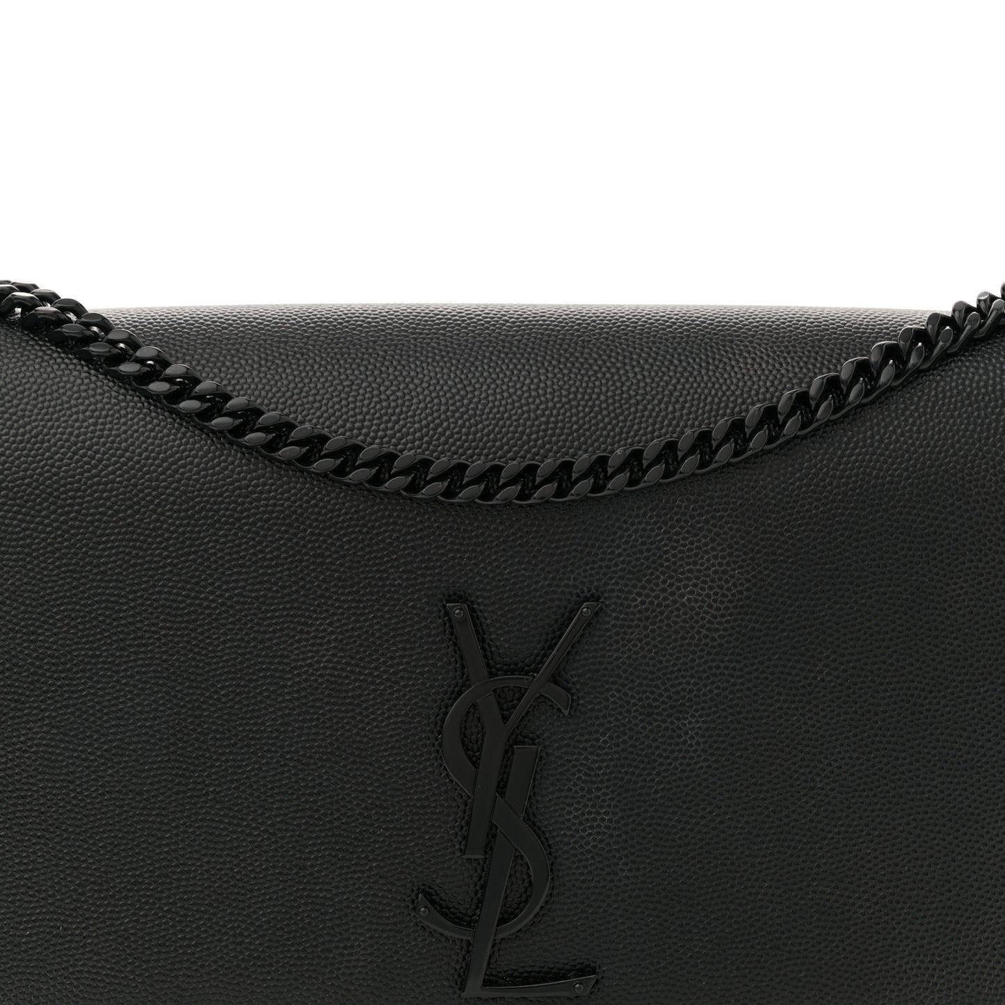 Grain De Poudre Medium Classic Monogram Monochrome Kate Satchel Black