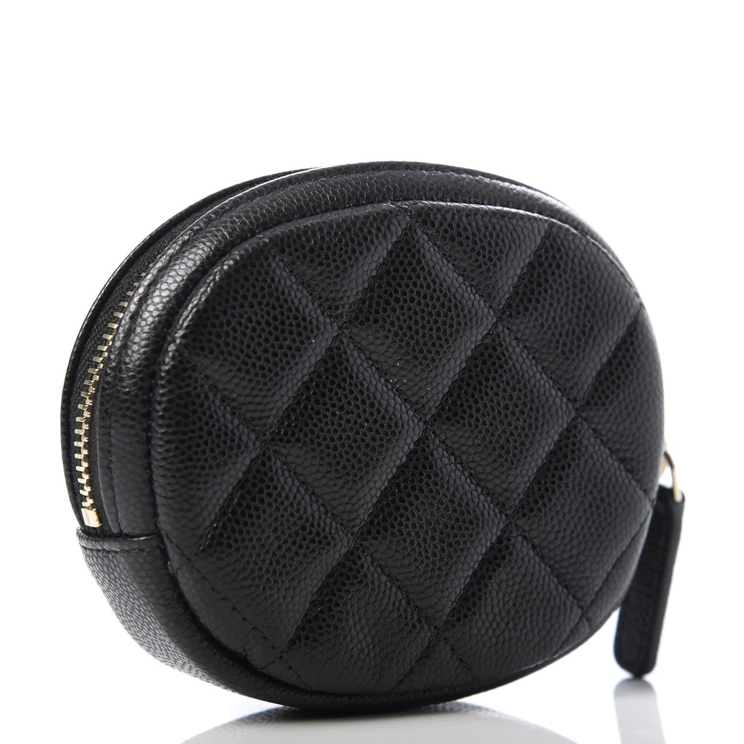 Chanel Caviar Quilted Zip Around Classic Coin Purse Black 3 of 8