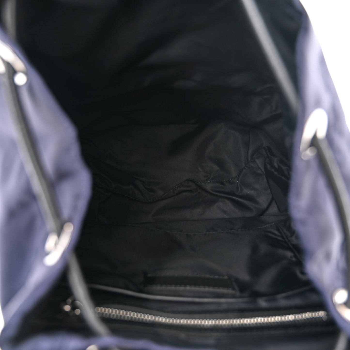 Nylon Logo Print Medium Rucksack Backpack Ink Blue