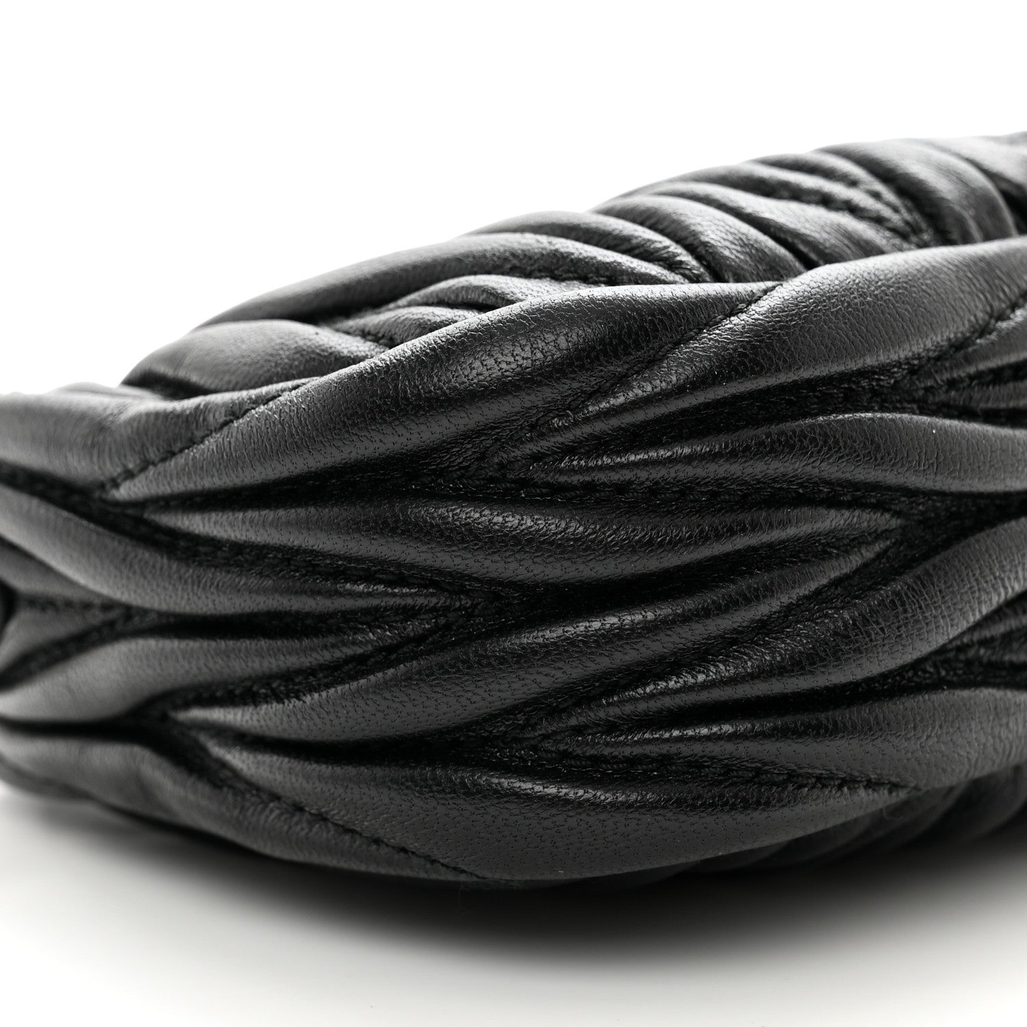 Miu Miu Nappa Matelasse Micro Wander Hobo Black 7 of 8