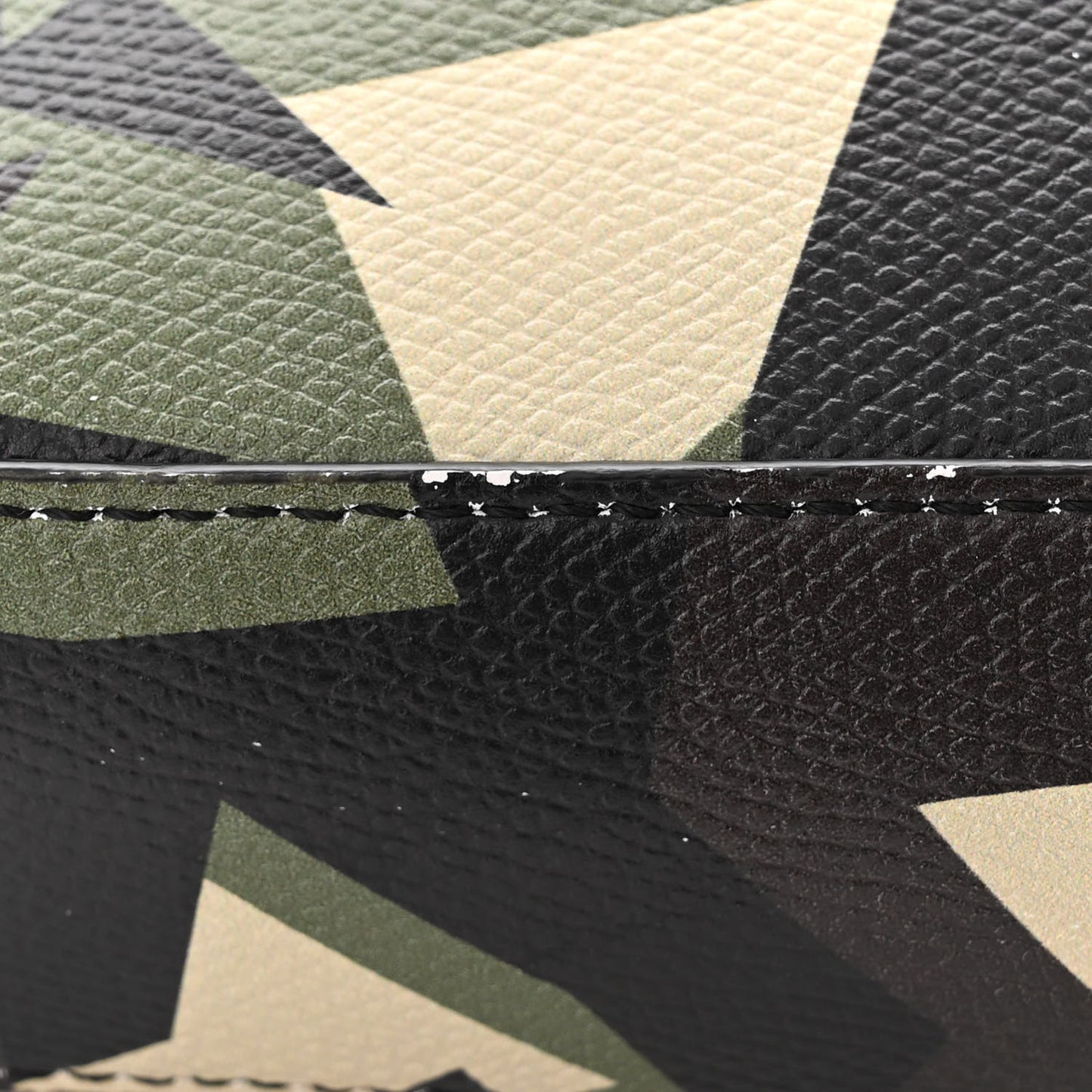 Textured Calfskin Bugs Camouflage Medium Camera Case Multicolor Military