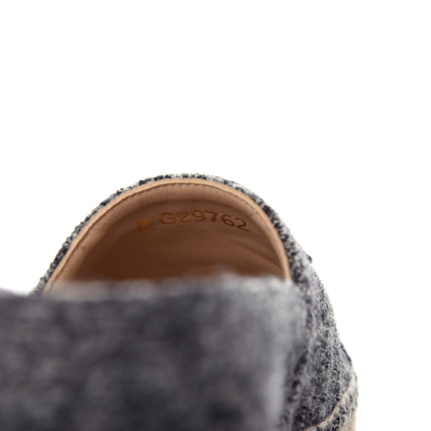 Tweed Velvet CC Espadrilles 35 Grey Black