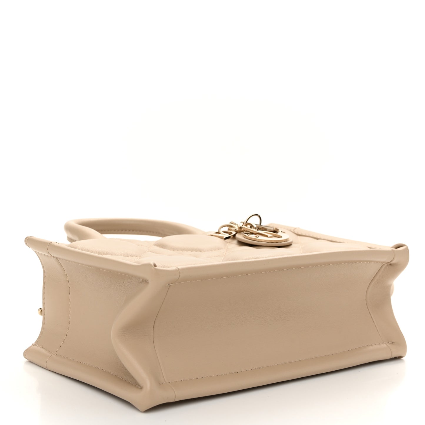 Calfskin Macrocannage Mini Book Tote Trench Beige