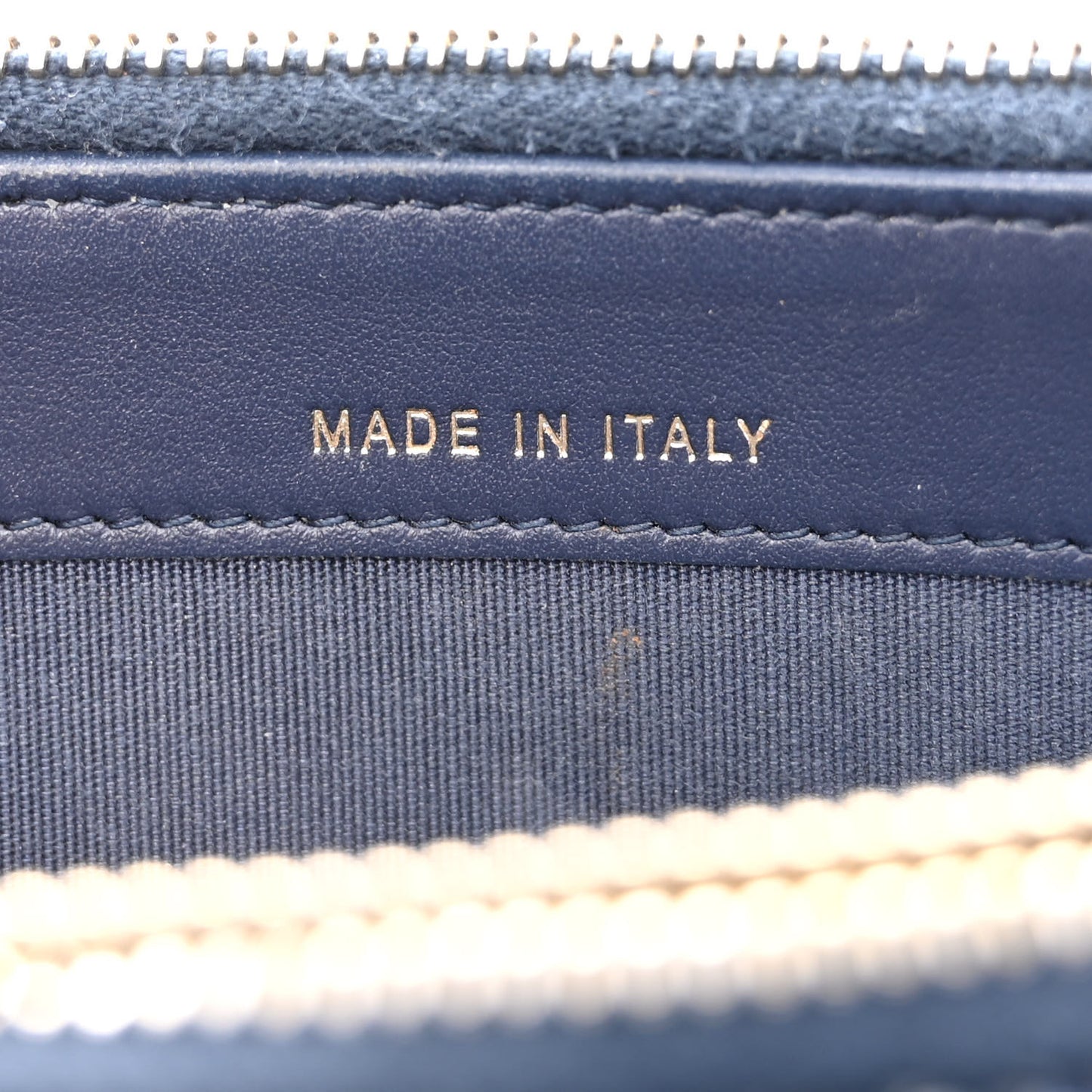 Canvas Small Deauville Clutch With Chain Blue